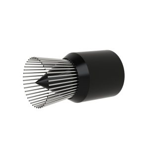 Accu-Flo M-30-1E40 nozzle cap with .016 orifice and 40 tubes, used for specialty applications requiring fine droplets.